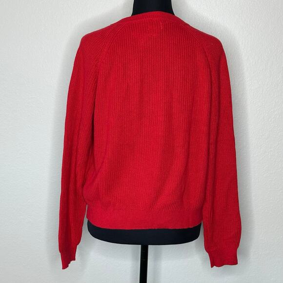 J.Crew Sweater Women’s Button Raglan Crewneck Cotton Blend CF318 Size Medium New - Picture 7 of 15
